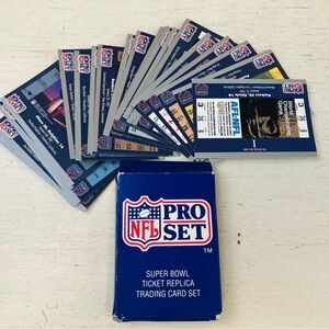 NFL Pro Set Super Bowl Ticket Replica Trading Card Set